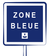  Disque Bleu Adhésif de Stationnement Zone Bleue